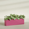 Miami Extra Large Narrow Rectangle Fiberglass Planter - 60 in x 12 in x 18 in - Gloss Pink Violet - Gloss Pink Violet,60 in x 12 in x 18 in