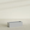Reade Small Tabletop Rectangle Fiberglass Planter - 14 in x 5 in x 4.3 in - Metallic Silver - Metallic Silver,14 in x 5 in x 4.3 in