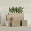 Granada Large Rectangle Fiberglass Planter - 36 in x 24 in x 24 in - Metallic Gold - Metallic Gold,36 in x 24 in x 24 in