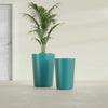 Tegel Medium Round Fiberglass Planter - 18 in x 18 in x 26 in - Satin Sea Foam - Satin Sea Foam,18 in x 18 in x 26 in