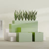 Granada Large Rectangle Fiberglass Planter - 36 in x 24 in x 24 in - Satin Green - Satin Green,36 in x 24 in x 24 in
