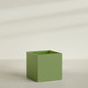 Montroy Extra Large Cube Square Fiberglass Planter - 48 in x 48 in x 48 in - Satin Green - Satin Green,48 in x 48 in x 48 in