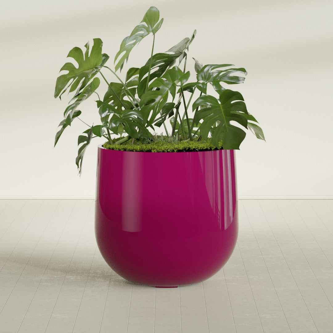 Westfield - 15in diam. x 14in - Gloss Eggplant - Gloss Eggplant,38 in diam. x 36 in H