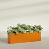 Miami Extra Large Narrow Rectangle Fiberglass Planter - 60 in x 12 in x 18 in - Gloss Tangerine - Gloss Tangerine,60 in x 12 in x 18 in