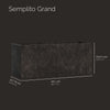Semplito Grand Wide Rectangle Planter - 59 in x 19.75 in x 23.5 in - Brown Stone - Brown Stone,59 in x 19.7 in x 23.6 in
