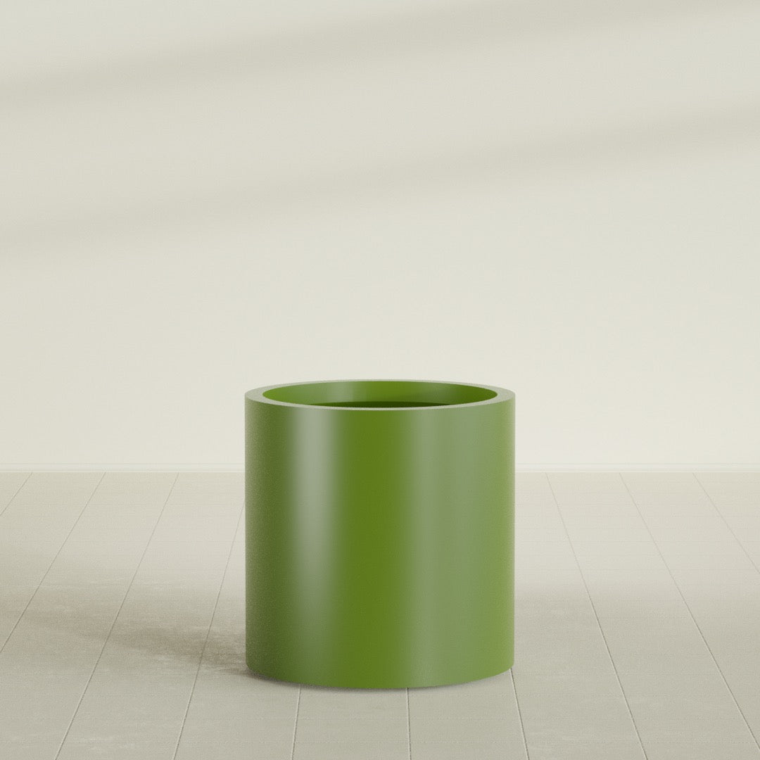 Rio Grande Medium Round Fiberglass Planter - 22 in x 22 in x 22 in - Satin Green - Satin Green,22 in x 22 in x 22 in