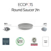 Small Round Saucer - 11.5 in x 11.5 in x 1.3 in - White Grey - White Grey,11.5 in x 11.5 in x 1.25 in