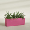 Panama Extra Large Long Rectangle Fiberglass Planter - 48 in x 12 in x 18 in - Gloss Pink Violet - Gloss Pink Violet,48 in x 12 in x 18 in