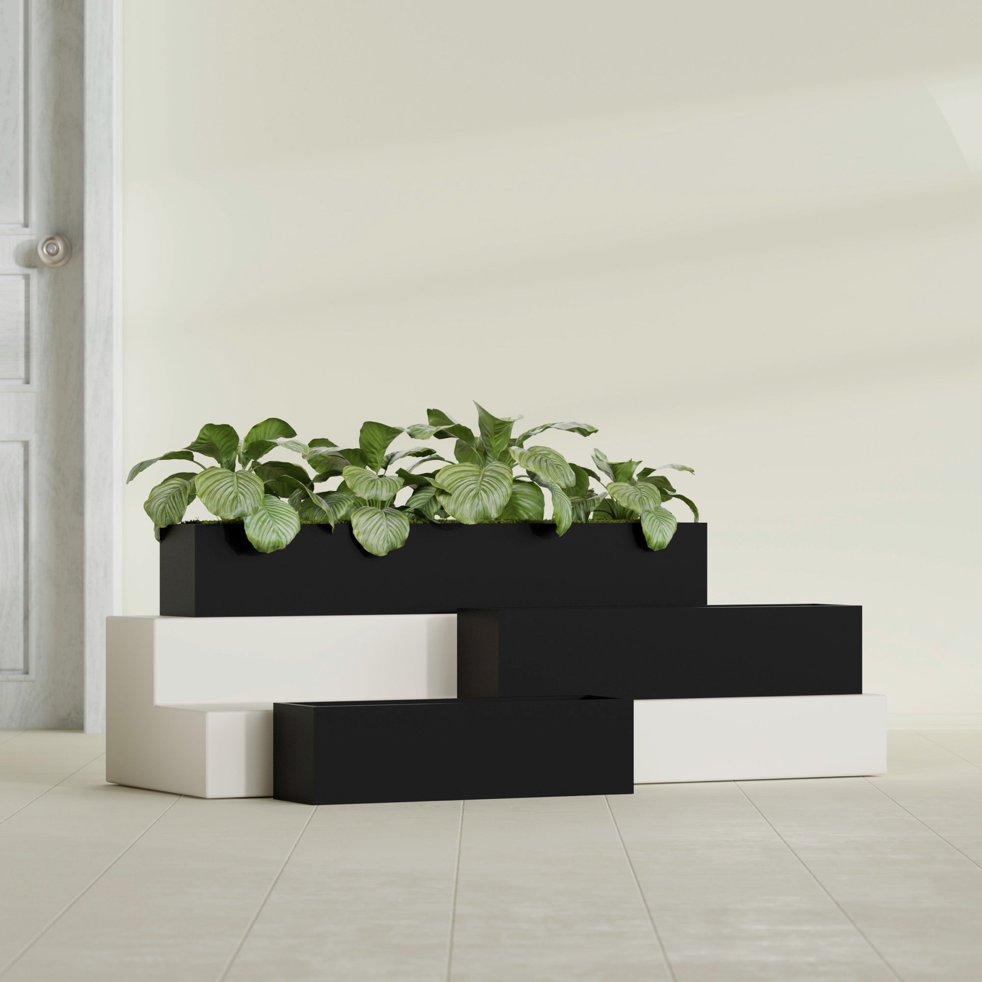 Monaco Rectangle - 32in x 7in x 7 - Matte Black - Matte Black,32 in x 7 in x 7 in