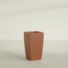 Toulan Large Tall Tapered Square Fiberglass Planter - 16 in x 16 in x 30 in - Matte Terracotta - Matte Terracotta,16 in x 16 in x 30 in