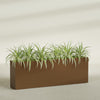 Hollywood Extra Large Narrow Rectangle Fiberglass Planter - 72 in x 12 in x 24 in - Metallic Bronze - Metallic Bronze,72 in x 12 in x 24 in