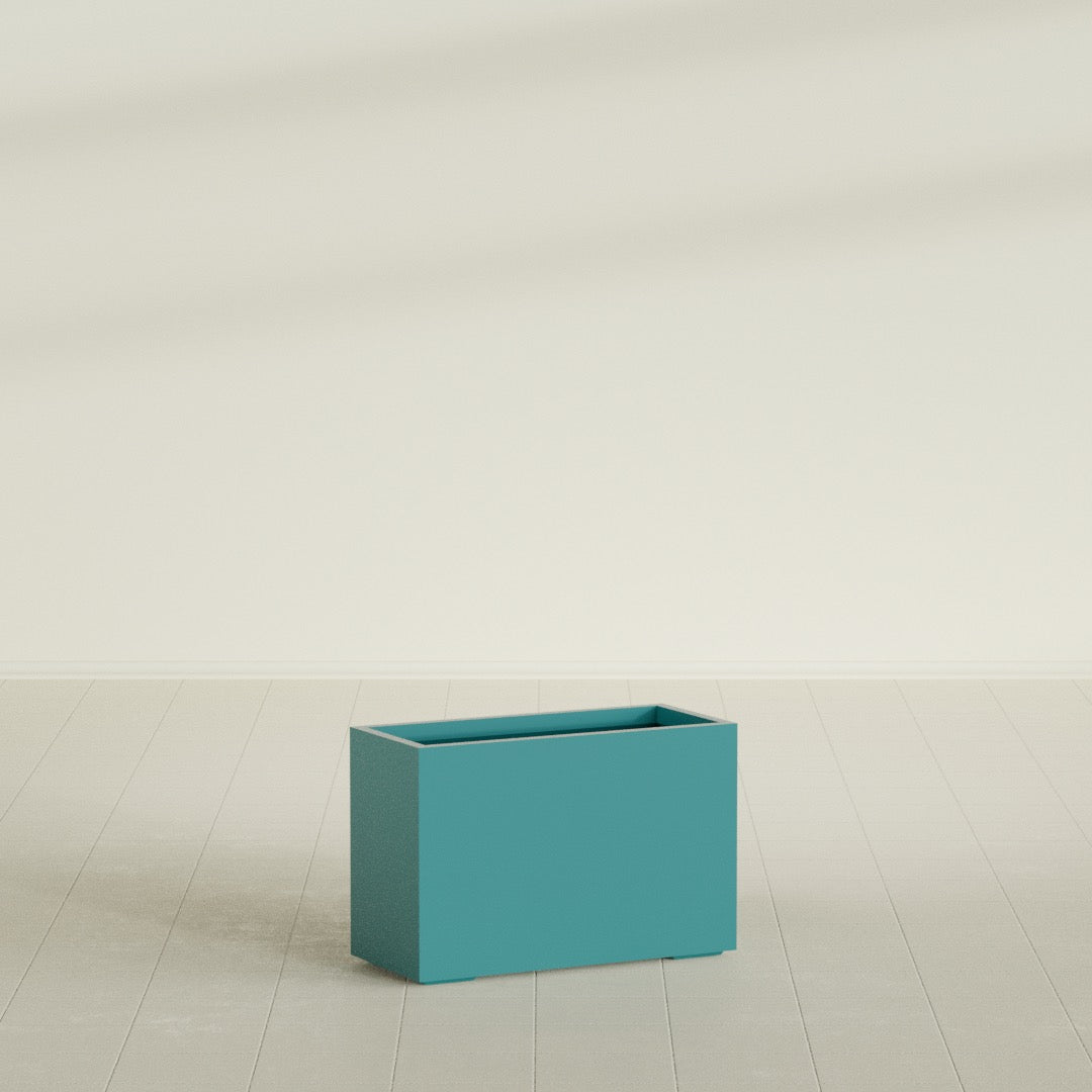 Tolga Large Rectangle Fiberglass Planter - 36 in x 16 in x 24 in - Satin Sea Foam - Satin Sea Foam,36 in x 16 in x 24 in