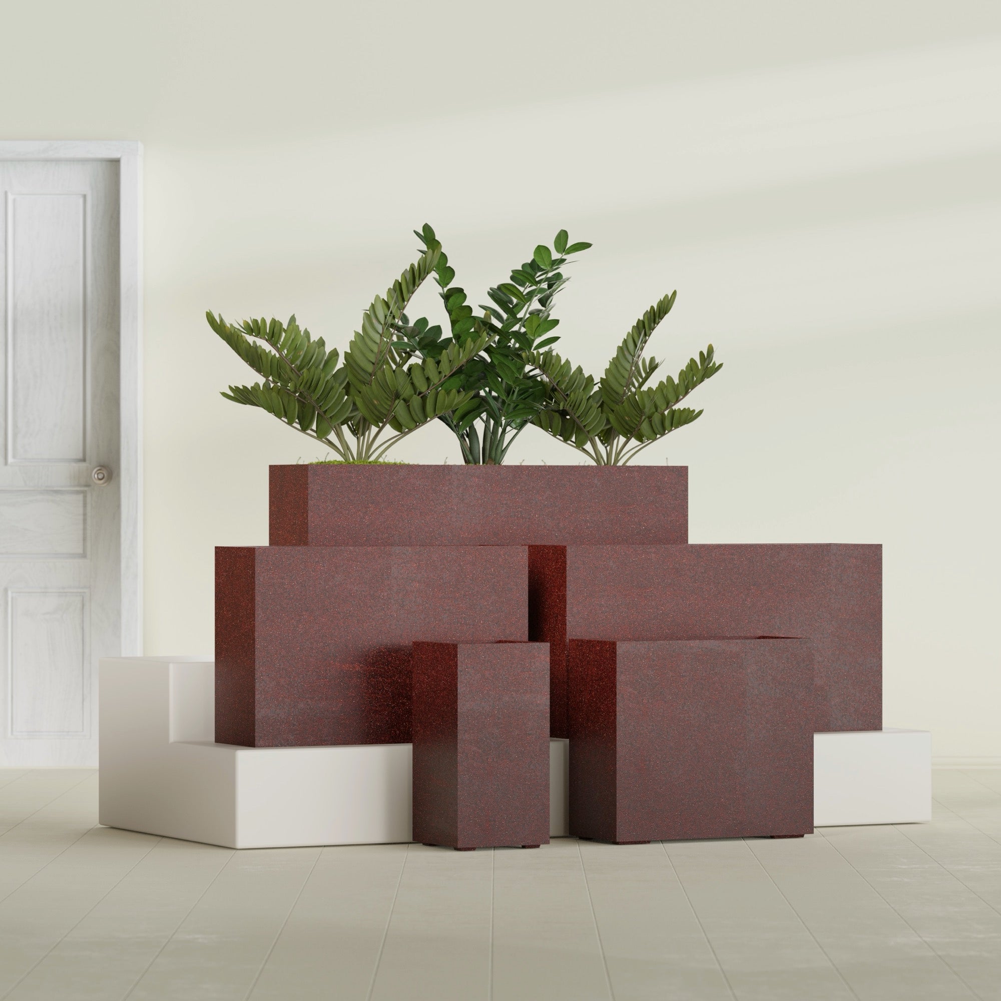 16"-Wide Rectangle - 72in x 16in x 32in - Weathered Steel - Rust - Weathered Steel - Rust,72 in x 16 in x 32 in