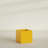 Montroy Large Cube Square Fiberglass Planter - 32 in x 32 in x 32 in - Gloss Saffron - Gloss Saffron,32 in x 32 in x 32 in