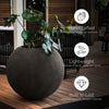 Orbo - 23.6in x 23.6in x 21.1 - Carbon Stone - Carbon Stone,23.6 in diam. x 21.1 in