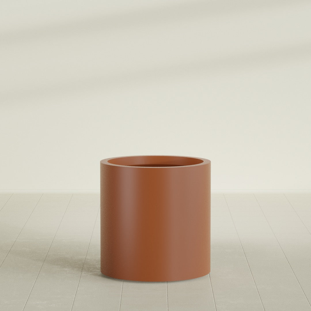 Rio Grande Medium Round Fiberglass Planter - 22 in x 22 in x 22 in - Matte Terracotta - Matte Terracotta,22 in x 22 in x 22 in