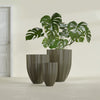 Alicante Medium Round Fiberglass Planter - 26 in x 26 in x 32 in - Matte Bronze - Matte Bronze,26 in x 26 in x 32 in