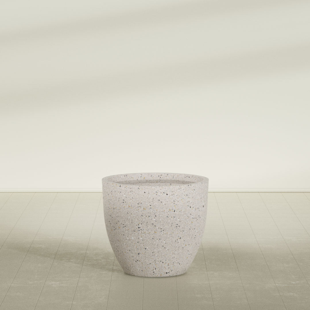 ProTone Fiberglass Premium Finish Tapered Round Planter - 39 in x 39 in x 34 in - StoneLight - Greystone - StoneLight - Greystone,39 in x 39 in x 34 in