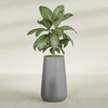 Saigon Extra Large Tapered Round Planter - 19 in x 24 in x 42 in - Metallic Gunmetal - Metallic Gunmetal,19.2 in x 24.2 in x 42 in