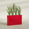 Delray Extra Large Long Rectangle Fiberglass Planter - 48 in x 12 in x 32 in - Gloss Red - Gloss Red,48 in x 12 in x 32 in