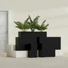 Potsdam Extra Large Long Rectangle Fiberglass Planter - 48 in x 16 in x 32 in - Matte Black - Matte Black,48 in x 16 in x 32 in