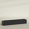 Cuba Extra Large Long Rectangle Fiberglass Planter - 72 in x 14 in x 12 in - Matte Black - Matte Black,72 in x 14 in x 12 in