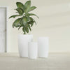 Lisbon Large Round Fiberglass Planter - 18 in x 18 in x 32 in - Matte White - Matte White,18 in x 18 in x 32 in