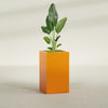 Darwin Large Tall Rectangle Fiberglass Planter - 24 in x 24 in x 42 in - Gloss Tangerine - Gloss Tangerine,24 in x 24 in x 42 in