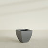 Lima Medium Tapered Square Fiberglass Planter - 20 in x 20 in x 20 in - Metallic Gunmetal - Metallic Gunmetal,20 in x 20 in x 20 in