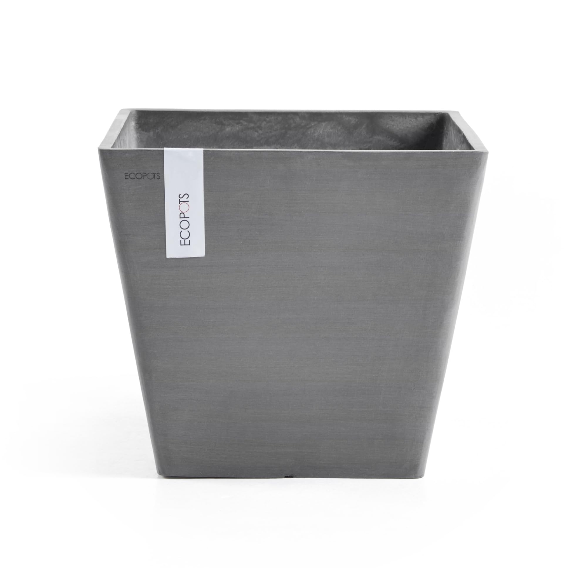 Rotterdam Small Square Planter - 15.75 in x 15.75 in x 13.75 in - Grey - Grey,15.75 in x 15.75 in x 13.75 in,Planter Only