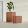 Rio Grande Large Round Fiberglass Planter - 30 in x 30 in x 32 in - Matte Terracotta - Matte Terracotta,30 in x 30 in x 32 in