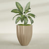 Alicante Medium Round Fiberglass Planter - 26 in x 26 in x 32 in - Metallic Gold - Metallic Gold,26 in x 26 in x 32 in