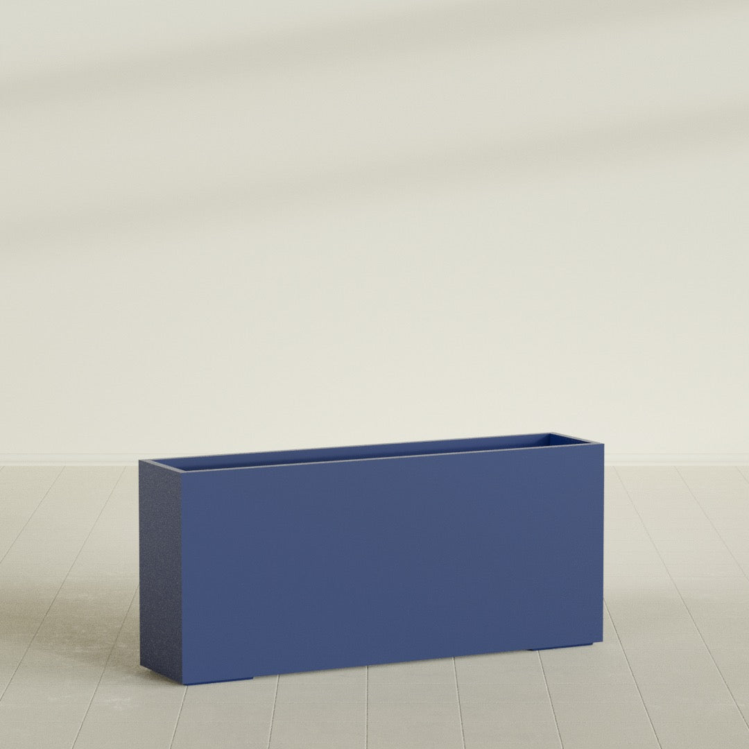 Potsdam Extra Large Long Rectangle Fiberglass Planter - 72 in x 16 in x 32 in - Matte Cobalt Blue - Matte Cobalt Blue,72 in x 16 in x 32 in
