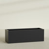 Granada Extra Large Long Rectangle Fiberglass Planter - 72 in x 24 in x 24 in - Matte Black - Matte Black,72 in x 24 in x 24 in