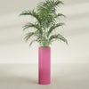 Corry Large Tall Cylinder Fiberglass Planter - 12 in x 12 in x 36 in - Gloss Pink Violet - Gloss Pink Violet,30 in x 30 in x 32 in