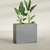Darwin Extra Large Rectangle Fiberglass Planter - 48 in x 24 in x 42 in - Metallic Gunmetal - Metallic Gunmetal,48 in x 24 in x 42 in