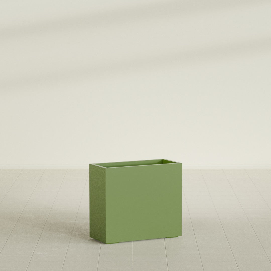 Potsdam Large Rectangle Fiberglass Planter - 36 in x 16 in x 32 in - Satin Green - Satin Green,36 in x 16 in x 32 in