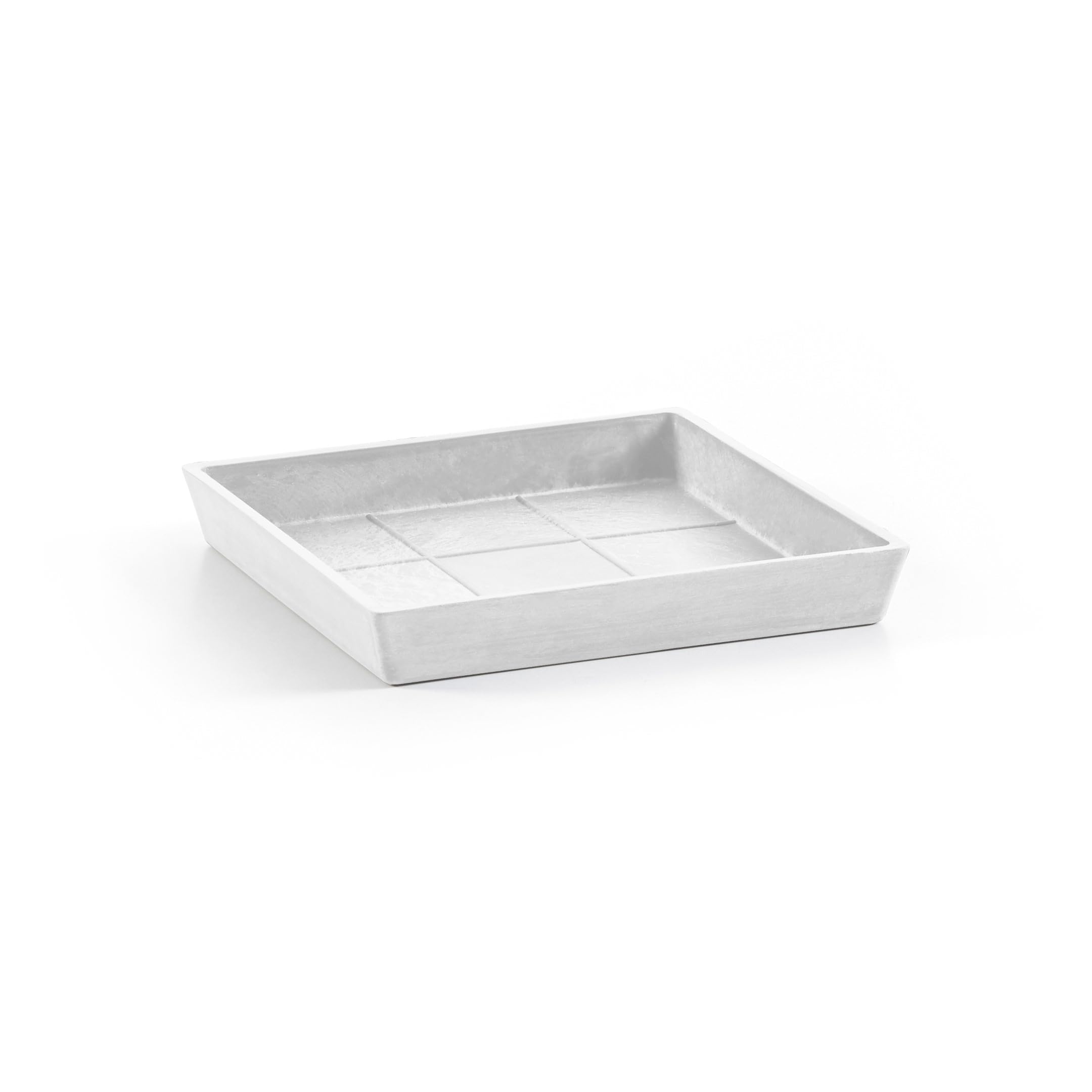 Small Square Saucer - 11 in x 11 in x 1.25 in - Pure White - Pure White,11 in x 11 in x 1.25 in