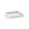 Small Square Saucer - 11 in x 11 in x 1.25 in - Pure White - Pure White,11 in x 11 in x 1.25 in