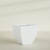 Lima Large Tapered Square Fiberglass Planter - 30 in x 30 in x 30 in - Matte White - Matte White,30 in x 30 in x 30 in