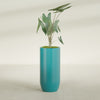 Saint Tropez Large Tall Round Fiberglass Planter - 20 in x 20 in x 43 in - Satin Sea Foam - Satin Sea Foam,20 in x 20 in x 43 in