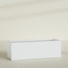 Granada Extra Large Long Rectangle Fiberglass Planter - 72 in x 24 in x 24 in - Gloss White - Gloss White,72 in x 24 in x 24 in