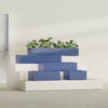 Antwerp Medium Low Rectangle Fiberglass Planter - 24 in x 24 in x 12 in - Matte Cobalt Blue - Matte Cobalt Blue,24 in x 24 in x 12 in