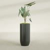 Saint Tropez Large Tall Round Fiberglass Planter - 20 in x 20 in x 43 in - Matte Charcoal - Matte Charcoal,20 in x 20 in x 43 in
