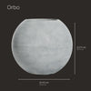 Orbo Large Planter – Fiberglass Indoor/Outdoor and Weather-Resistant Globe Planter (Concrete Stone, 35.5" D x 31.3" H) - Concrete Stone,35.4 in diam. x 31.3 in