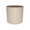 Cylinder Small Round Plastic Planter - 12 in x 12 in x 12 in - Beige - Beige,12 in x 12 in x 12 in