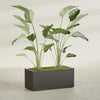 Badalona Large Tall Rectangle Fiberglass Planter - 39 in x 17 in x 17 in - Matte Black - Matte Black,39 in x 17 in x 17 in