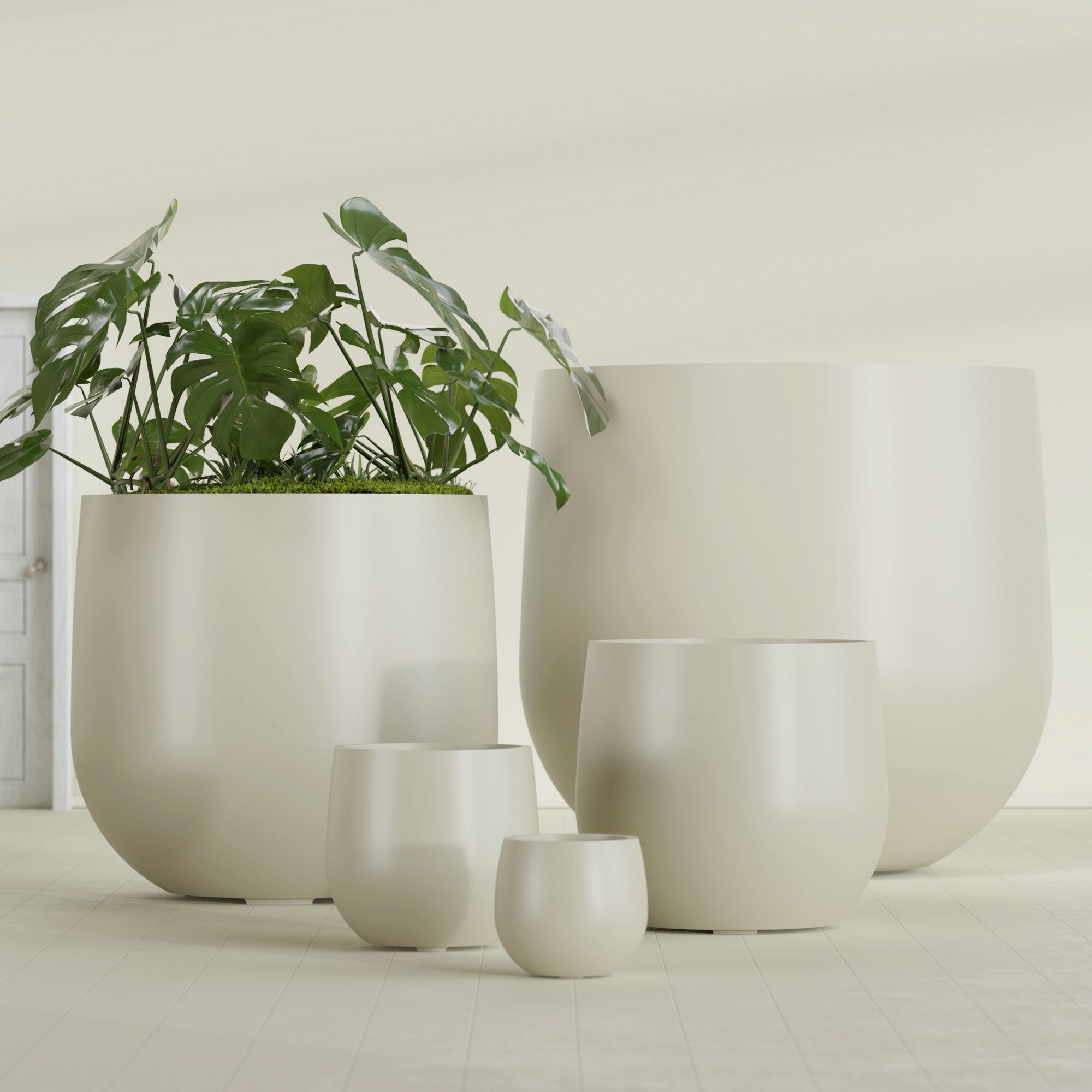 Westfield - 10in diam. x 9in - Satin Beige - Satin Beige,10 in diam. x 9 in H