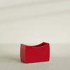 Seoul Large Curved Abstract Fiberglass Planter - 36 in x 16 in x 24 in - Gloss Red - Gloss Red,36 in x 16 in x 24 in