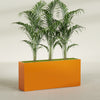 Potsdam Extra Large Long Rectangle Fiberglass Planter - 72 in x 16 in x 32 in - Gloss Tangerine - Gloss Tangerine,72 in x 16 in x 32 in